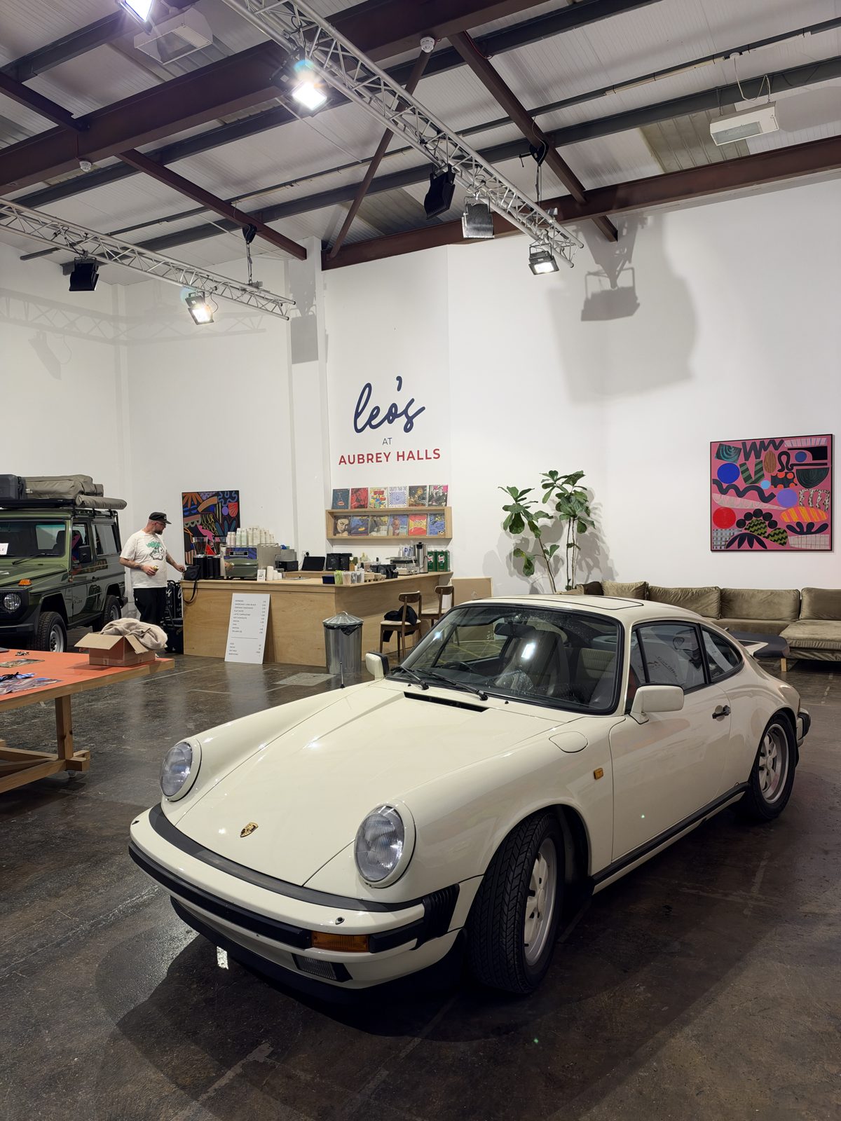 Leo's at Aubrey Halls, a classic car showroom in Rye